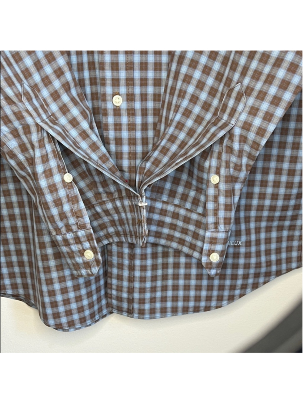 Daniel Cremieux Men's Checkered Shirt - Black and Blue - Picture 4 of 5